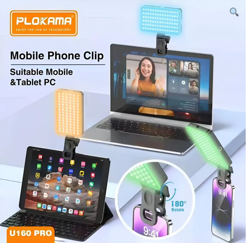 Plokama U160 Pro RGB Portable LED Light (Rechargeable
