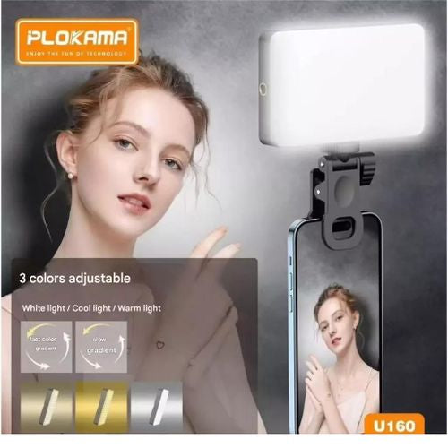 PLOKAMA U160 Portable LED Light Ultra Bright Rechargeable Pro Photography