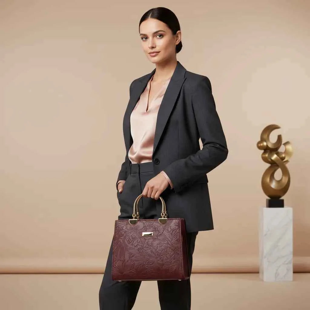 GOLD HANDLE TOTE HAND BAG FOR WOMEN | ELEGANT BAG