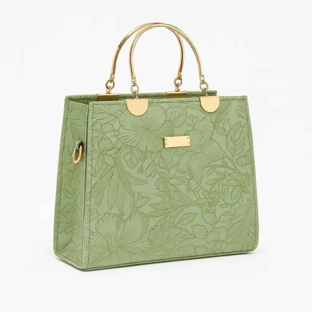 GOLD HANDLE TOTE HAND BAG FOR WOMEN | ELEGANT BAG