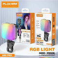 Portable RGB Flash Light Plokama U80 Pro Mini LED Photography Light R18 Video Light for Mobile Phone Laptop Camera