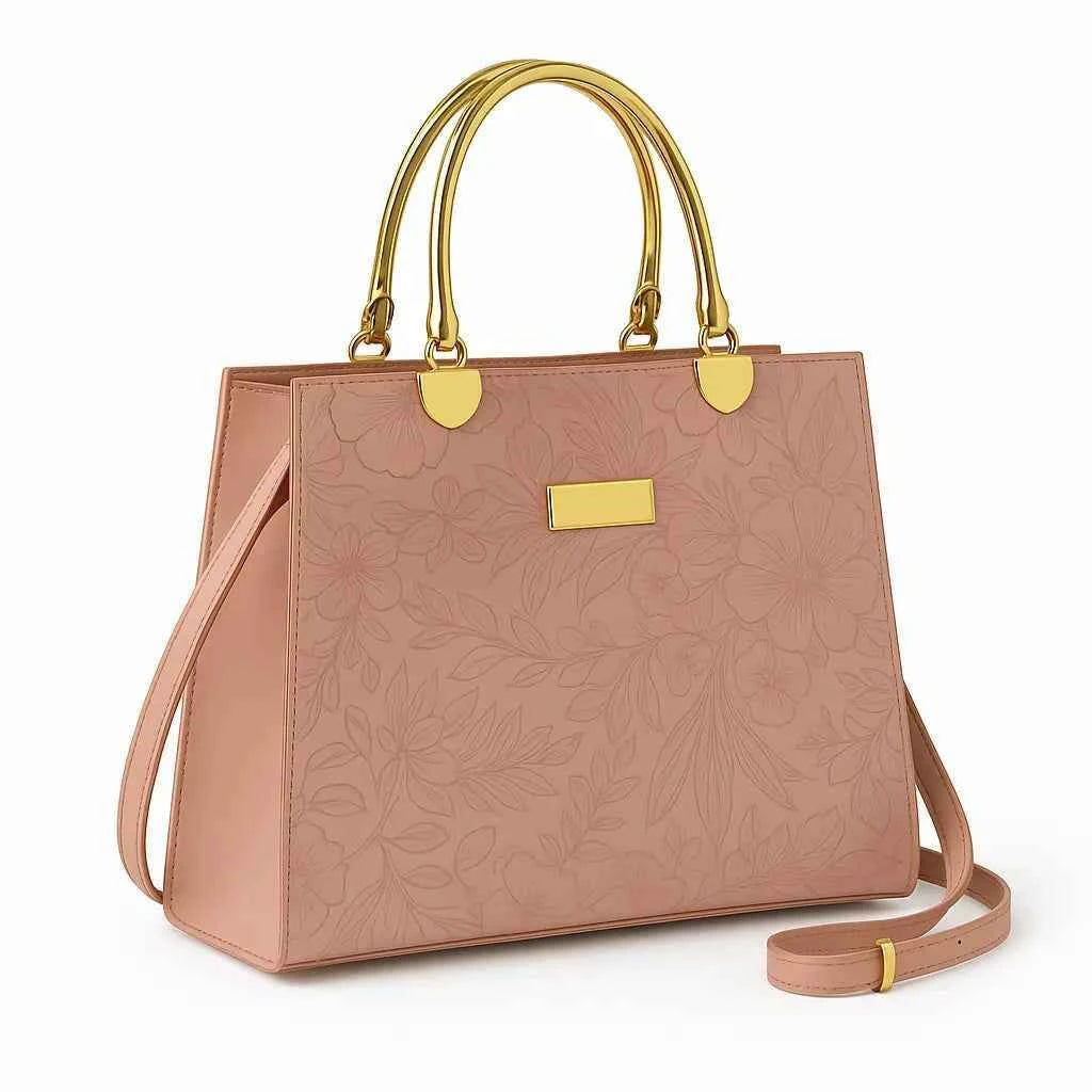 GOLD HANDLE TOTE HAND BAG FOR WOMEN | ELEGANT BAG