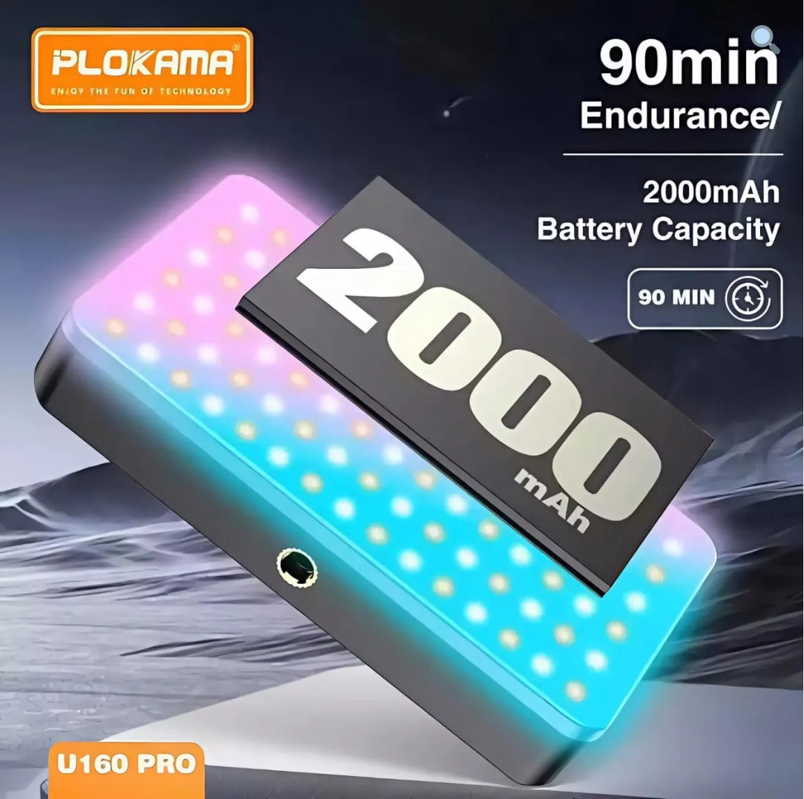 Plokama U160 Pro RGB Portable LED Light (Rechargeable